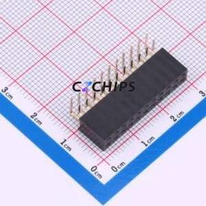 HC-PM254-8.5H-2x11PW Pin Socket Bent Lead Through Hole,P=2.54mm Connector 2x11P 2.54mm 2.54mm Square Hole - Product Image 1