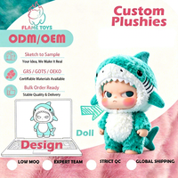 Peluche Requin Personnalisée Mignonne en Vinyle, Remplissage Mousse et Coton, 11-30cm, Décoration Chambre Bébé