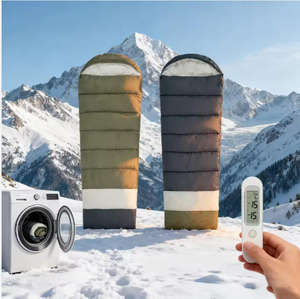 Wider Envelope Sleeping <b>Bag</b> for Adults Portable 3 Season Outdoor Camping Polyester Cotton Unisex Single-<b>Person</b> - Product Image 5