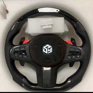 Volante deportivo de cuero estilo LCI para BMW, compatible con G05 G20 G30 G2X G3X G8X F9X <span class=keywords><strong>2018</strong></span>-2024, Interior de coche de carbono personalizado - Product Image 1