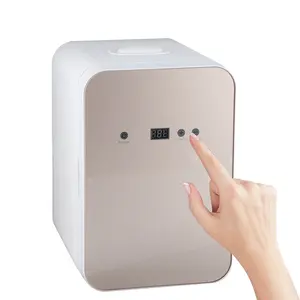 Охладитель и теплник на заказ, 220 В/12 В, двухъядерный, 8 литров, мини-холодильник с цифровым термостатом, дисплей, контроль температуры для Skincar