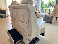 Sofa Kulit Ganda Aero Mewah, Dapat Direbahkan Menjadi Tempat Tidur, Dirancang untuk RV, Van, Toyota Hiace, MPV, Sprinter.