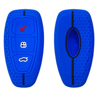 Couverture de clé de voiture en silicone Smart Remote Fobs Shell Case Skin Auto Accessoires pour Ford Focus Fiesta 2017 2018 2019 C-Max Kuga Escape