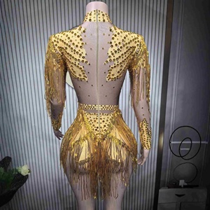 Traje <span class=keywords><strong>de</strong></span> Baile Latino con Borlas, Vestido para Transmisión en Vivo <span class=keywords><strong>de</strong></span> <span class=keywords><strong>Tik</strong></span> <span class=keywords><strong>Tok</strong></span>, Vestido para Espectáculo <span class=keywords><strong>de</strong></span> Baile, Estilo Sexy para <span class=keywords><strong>Chicas</strong></span> - Product Image 4