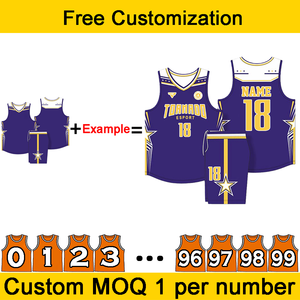 شعار مخصص أرقام نمط سريع الجفاف جيرسي كرة السلة للرجال مرونة عالية خفيفة الوزن تنفس مجموعة - Product Image 3