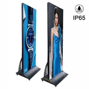 HD Outdoor Floor Standing Tragbare Digital Signage Wifi 4G USB Video Werbung Poster Led Screen Display für Shop