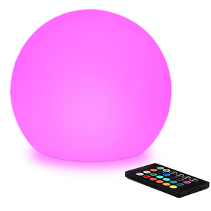 Sfera Luminosa <span class=keywords><strong>LED</strong></span> Ricaricabile 20cm Bianca per Uso Interno ed Esterno 16 Colori RGB Cambio Colore Dimmerabile IP65 Telecomando 8-12 Ore - Product Image 1