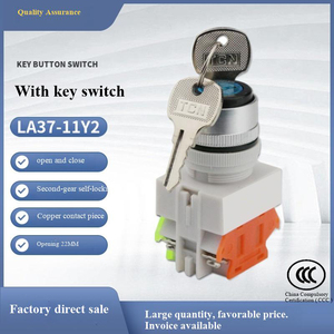 LAY37-11BN 22mm 1NO1NC IP65 ABS Rotary <b>Switch</b> with Key 10A 600V Home Appliance Use Shipping Not Included - Product Image 4