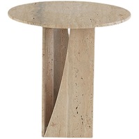 Table à manger ronde en marbre de style créatif, design minimaliste nordique, en pierre naturelle jaune italienne, luxe léger et simple