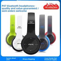 Harga Grosir Headphone Nirkabel Lipat P47 Over-Ear BT5.0 Bass Berat Stereo Peredam Kebisingan IPX4 Headset Gaming Sport