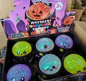 Squishy a forma di gnocco di Halloween, Scatola a Sorpresa, Giocattolo Antistress Scintillante Effetto Marmo, per Bambini, Feste, Regalo da Collezione - Product Image 3