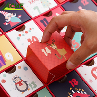Calendrier de l'Avent personnalisé haut de gamme 2025 avec 24 compartiments cadeaux pour une utilisation festive