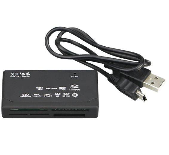 All in 1 Multi Memory Card USB Adapter for SD SDHC Mini Micro M2 MMC XD CF MS Smart Memory Card Adapter for Laptop Accessories