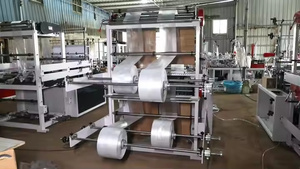 Nouvelle machine de <span class=keywords><strong>d</strong></span>écoupe et de soudure automatique à grande vitesse série <span class=keywords><strong>Elight</strong></span> GFQ pour sacs en plastique PE double couche à quatre lignes (sacs shopping/T-shirts) - Product Image 5