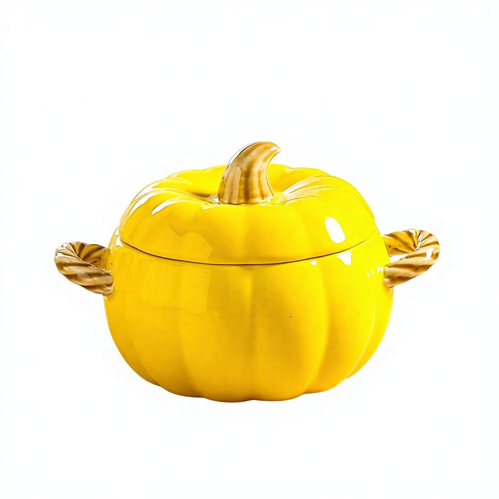 Tazón mediano para sopa de calabaza - amarillo limón (800 ml)