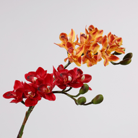 Fleur artificielle de cymbidium de grande taille de haute qualité, 79 cm, 8 têtes, latex, toucher réaliste, pour la décoration de mariage et de la maison