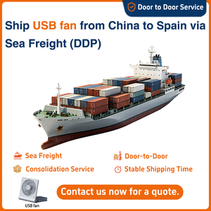 Agente de Envíos en China para Ventiladores USB Ofrece Transporte Marítimo DDP con Envío Directo a España, Dirección FBA, 21 kg o más, en 50-60 Días - Product Image 1