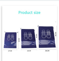 Sacs de rangement pour chaussures en plastique tissé transparent, recyclables en LDPE, avec cordon de serrage, anti-poussière, taille et logo personnalisables, vente en gros