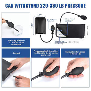 Juego de 18 Herramientas de Cerrajería para Camiones y Automóviles, Placa de Deformación de Acero Inoxidable, Gancho de Emergencia para Llaves de Automóviles, Bomba de Cuña de Aire, Bolsa - Product Image 6