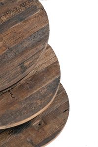 Juego de mesas de centro modernas de diseño, juego de 3 mesas de centro redondas de hierro/madera, muebles de sala de estar a precio de mayoreo. - Product Image 4