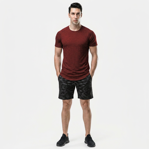 Camiseta de Gimnasio Personalizada al por Mayor de Alta Calidad, 95% Algodón, 5% Elastano, Camiseta Deportiva Lisa, Ropa de Fitness para Hombre, Ropa de Verano - Product Image 1