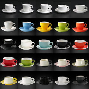 Ensemble <span class=keywords><strong>tasse</strong></span> à café et soucoupe américaines personnalisées <span class=keywords><strong>Tasse</strong></span> à cappuccino espresso en céramique de style design moderne avec logo, motif et <span class=keywords><strong>texte</strong></span> - Product Image 2