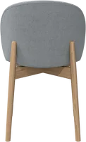 Chaise de salle à manger scandinave moderne haut de gamme avec dossier incurvé rembourré, pieds en chêne robustes et durables, meuble de maison écologique