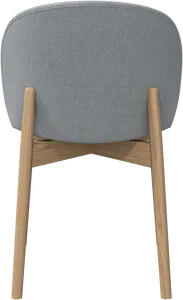 เก้าอี้รับประทานอาหารระดับไฮเอนด์สไตล์มินิมอลทันสมัยพนักพิงโค้งหุ้มเบาะขาไม้โอ๊คแข็งแรงเหมาะสำหรับร้านอาหารห้องนั่งเล่นคาเฟ่ - Product Image 2