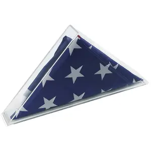 Yageli acrylic clear sliding lid commemorative acrylic flag display case national cemetery for display only