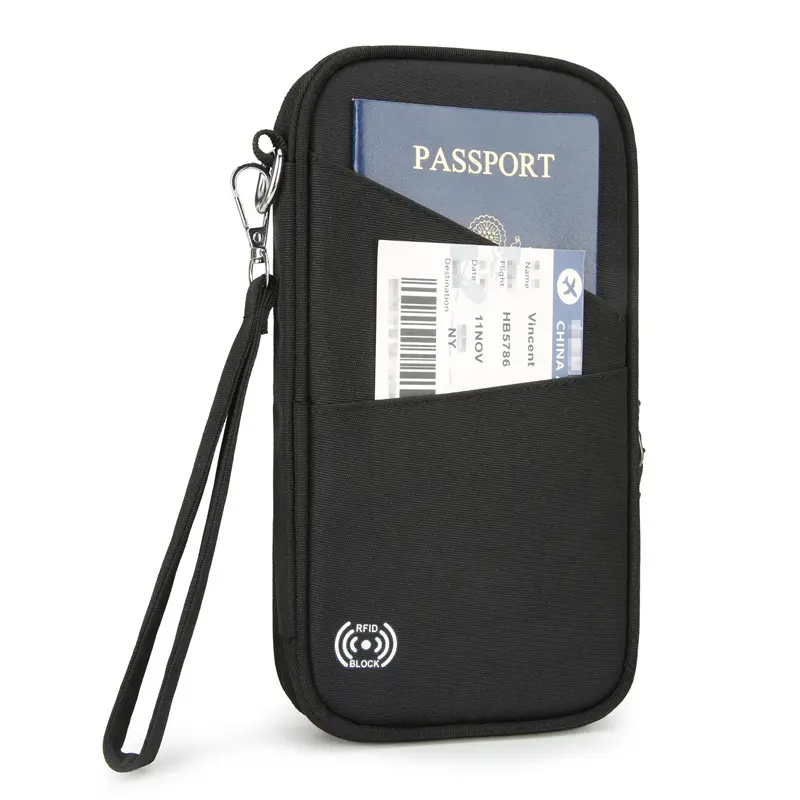옥스포드 카드 지갑 여권 가방 여행 보관 파우치 문서 패키지 방수 여권 홀더 케이스 RFID 차단 지갑