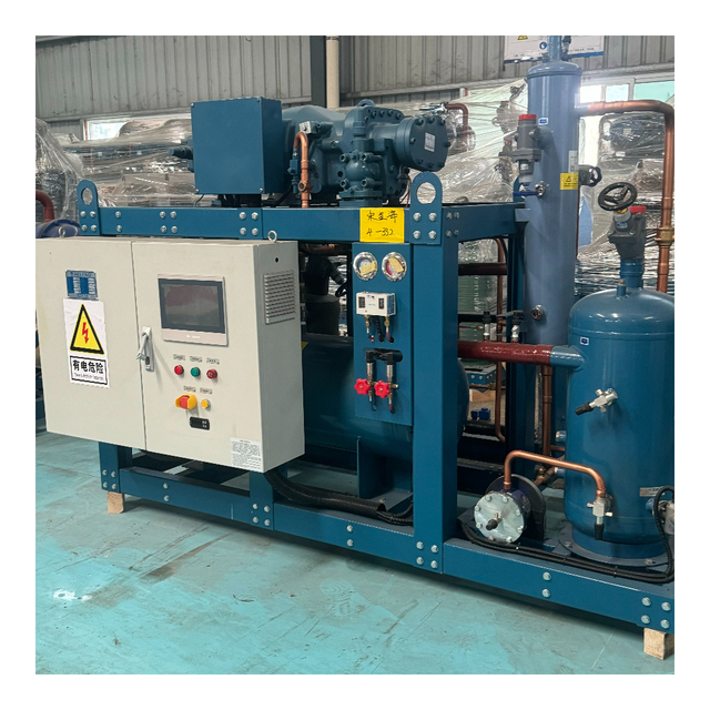 R134a / R404A / R507 Water Cooled Screw Condensing Unit with Electric Control Panel for Cold Storage Project