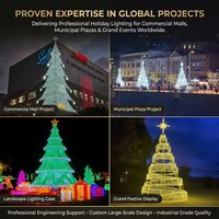 Kommerzielle Riesen-LED-Weihnachtsbaum-Motivbeleuchtung mit Robustem Eisenrahmen für Außenbereich IP65 für Stadtplätze, Einkaufszentren und Freizeitparks