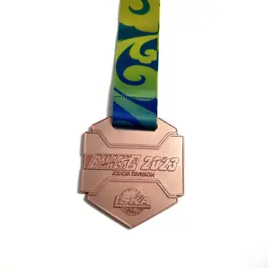 Fabricant personnalisé 3D or argent Bronze alliage de zinc médaille de sport médaille Jiu Jitsu Judo