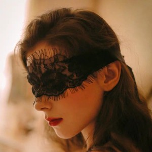 Veuillez ne pas me retirer mon masque ce soir H-026 Accessoires de lingerie Masque pour les yeux en dentelle transparente sexy Masque érotique - Product Image 1