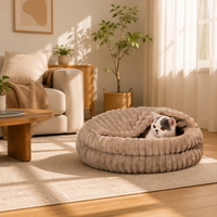 Coussin pour chat CheerPals avec housse amovible, 50 cm, lavable, confortable, rembourré en coton, niche d'hiver avec oreiller très élastique