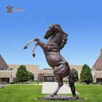 Sculpture de cheval en bronze de grande taille pour jardin extérieur, statue de cheval en bronze de grande taille pour la décoration de la ferme