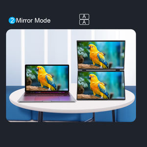 15.6 "จอภาพคู่พับซ้อนกันจอมอนิเตอร์แบบพกพาคู่สำหรับแล็ปท็อป/คอมพิวเตอร์ตั้งโต๊ะ/โทรศัพท์/สวิตช์/กล่องหนึ่ง/PS4 5เล่นเกม - Product Image 6