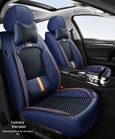 Housse de siège de luxe 5 pièces pour Mercedes Benz Classe S, Classe C, Classe E, GLE, GLC, GLB, en cuir, ensemble complet, toutes saisons