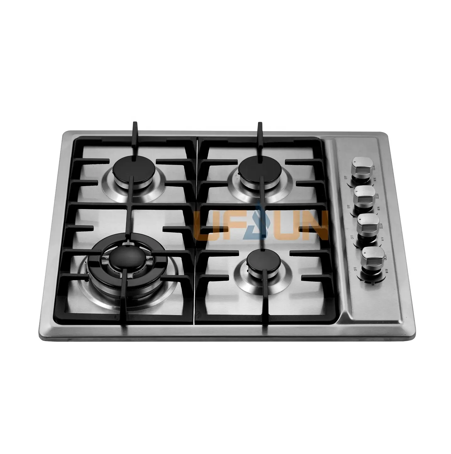 Hot selling model Built-in 60cm 4 burners Stainless Steel Top Plate gas stove hob Exact Flame function cooking gas cooktop
