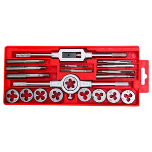 Jumlee Tap And Die Set 20Pcs M3 To M12 Manual <b>Thread</b> Cutting <b>Tools</b> For Metal Working - Product Image 3