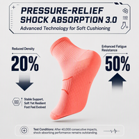 Chaussettes de course antidérapantes à compression unisexes, doublées en tissu éponge, séchage rapide, respirantes, mi-mollet, pour marathon et sports
