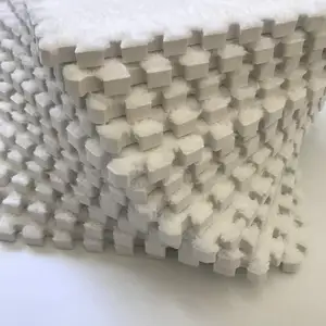 OEM Plush Puzzle Carpet Interlocking Puzzle Rug Foam Tiles Eva Foam Puzzle Mat Long Hair Villi Shaggy Carpet Mat