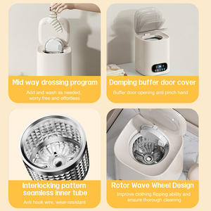 Mini Lavadora Ahorradora de Agua con Calentamiento Automático, Temporizador de Lavado, Programación, Montaje en Pared, Limpieza Rápida y Clasificación de Ropa - Product Image 6