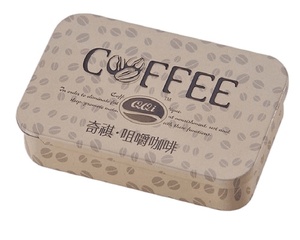 Lata de café de caramelo de metal vacía <span class=keywords><strong>rectangular</strong></span> personalizada con tapa deslizante lata de café - Product Image 6