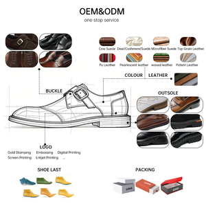 OEM/ODM Manufacturer Custom Design Men's Business Formal Buckle Strap Loafers Comfort Autumn Breathable Anti-Slip Wedding <b>Shoes</b> - Product Image 2