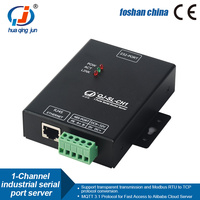Huaqingjun Serveur Série RS485 232 vers Ethernet 1 Canal UDP DNS HTTP MQTT Modbus RTU vers Modbus TCP Convertisseur Série pour IoT