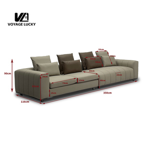 Ensemble <span class=keywords><strong>de</strong></span> canapés modulaires sectionnels modernes bicolores côtelés <span class=keywords><strong>de</strong></span> luxe VL pour salon - Product Image 3