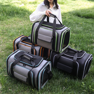 Thuận tiện Trọng lượng nhẹ thoáng khí Oxford <span class=keywords><strong>PET</strong></span> Ba lô công suất lớn mở rộng vai túi cho chó mèo dây kéo tàu sân bay - Product Image 1