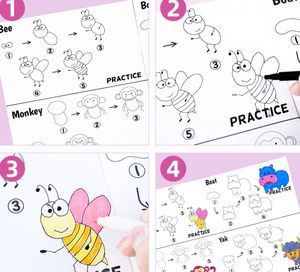 Planche <span class=keywords><strong>à</strong></span> <span class=keywords><strong>dessin</strong></span> étape par étape pour enfants Livre de <span class=keywords><strong>dessin</strong></span> pour <span class=keywords><strong>animaux</strong></span>-Matériel en papier Activités de <span class=keywords><strong>dessin</strong></span> amusantes pour les enfants - Product Image 3