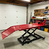 Table élévatrice pneumatique hydraulique pour moto Jierui JR001, capacité 450 kg, outil de garage, garantie 1 an